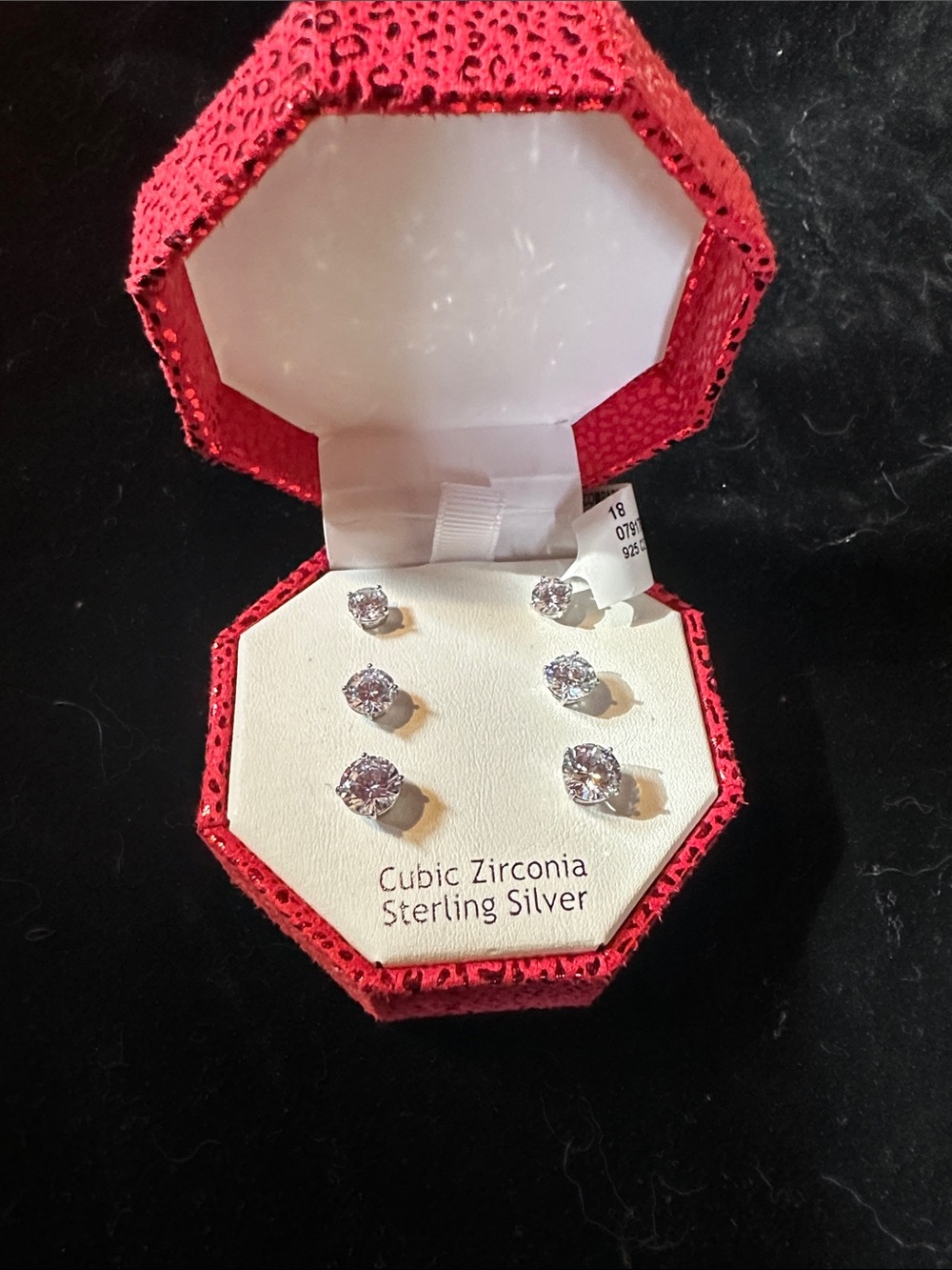 Nanette Lepore Sterling Silver Pink Cubic Zirconia Stud Earrings Set